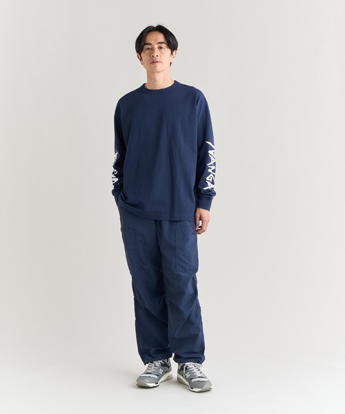 NANGA(ナンガ)の「ECOHYBRID SLV LOGO L/S TEE / エコハイブリッド スリーブ ロゴ ロングスリーブティー(Tシャツ/カットソー・メンズ・ホワイト/ブラック/サーモンピンク/ダークネイビー・XL/L/M/S)」の21枚目の写真