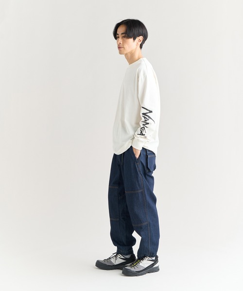 NANGA(ナンガ)の「ECOHYBRID SLV LOGO L/S TEE / エコハイブリッド スリーブ ロゴ ロングスリーブティー(Tシャツ/カットソー・メンズ・ホワイト/ブラック/サーモンピンク/ダークネイビー・XL/L/M/S)」の17枚目の写真