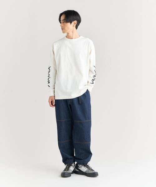 NANGA(ナンガ)の「ECOHYBRID SLV LOGO L/S TEE / エコハイブリッド スリーブ ロゴ ロングスリーブティー(Tシャツ/カットソー・メンズ・ホワイト/ブラック/サーモンピンク/ダークネイビー・XL/L/M/S)」の18枚目の写真