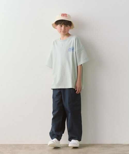 green label relaxing（グリーンレーベルリラクシング）の「シャカシャカ カーゴパンツ / キッズ  100cm-160cm - 撥水・UVカット -（その他パンツ・キッズ・ライトピンク/ライトグレー/ケリーグリーン/ネイビー・160cm/110cm/120cm/130cm/100cm/140cm/150cm）」の10枚目の写真