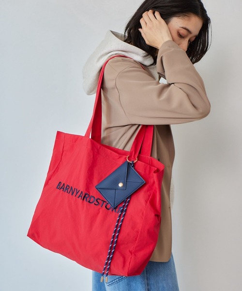 BARNYARDSTORM（バンヤードストーム）の「BARNYARDSTORM / BY刺繍トート（トートバッグ・レディース・ベージュ/レッド/グリーン/ライトグレー/チャコールグレー/ブラック/レオパード/ゼブラ・FREE）」の9枚目の写真