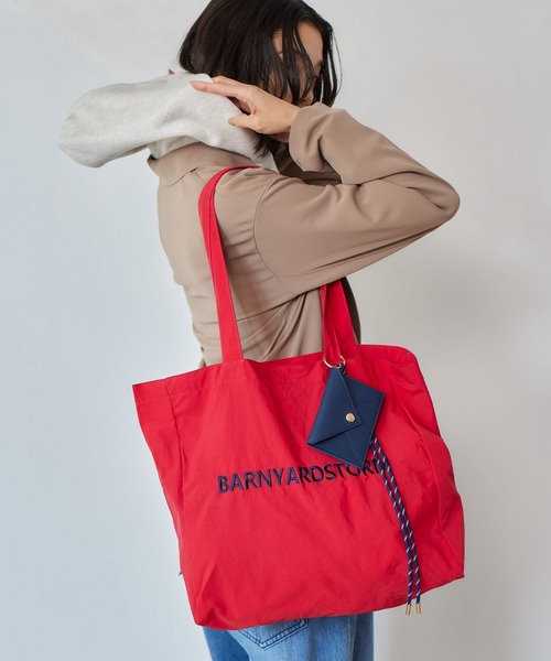 BARNYARDSTORM（バンヤードストーム）の「BARNYARDSTORM / BY刺繍トート（トートバッグ・レディース・ベージュ/レッド/グリーン/ライトグレー/チャコールグレー/ブラック/レオパード/ゼブラ・FREE）」の10枚目の写真