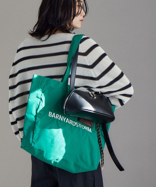 BARNYARDSTORM（バンヤードストーム）の「BARNYARDSTORM / BY刺繍トート（トートバッグ・レディース・ベージュ/レッド/グリーン/ライトグレー/チャコールグレー/ブラック/レオパード/ゼブラ・FREE）」の12枚目の写真