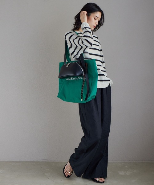 BARNYARDSTORM（バンヤードストーム）の「BARNYARDSTORM / BY刺繍トート（トートバッグ・レディース・ベージュ/レッド/グリーン/ライトグレー/チャコールグレー/ブラック/レオパード/ゼブラ・FREE）」の13枚目の写真