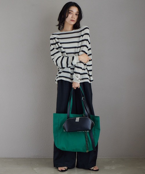 BARNYARDSTORM（バンヤードストーム）の「BARNYARDSTORM / BY刺繍トート（トートバッグ・レディース・ベージュ/レッド/グリーン/ライトグレー/チャコールグレー/ブラック/レオパード/ゼブラ・FREE）」の14枚目の写真