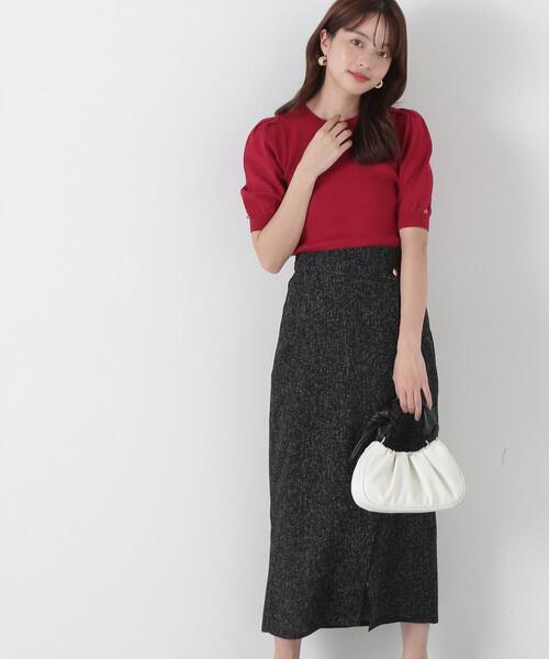 PROPORTION BODY DRESSING（プロポーションボディドレッシング）の「スプリングツイードアシメナロースカート / 1215120309（スカート・レディース・ブラック/グレー/オフホワイト・SMALL/MEDIUM）」の8枚目の写真