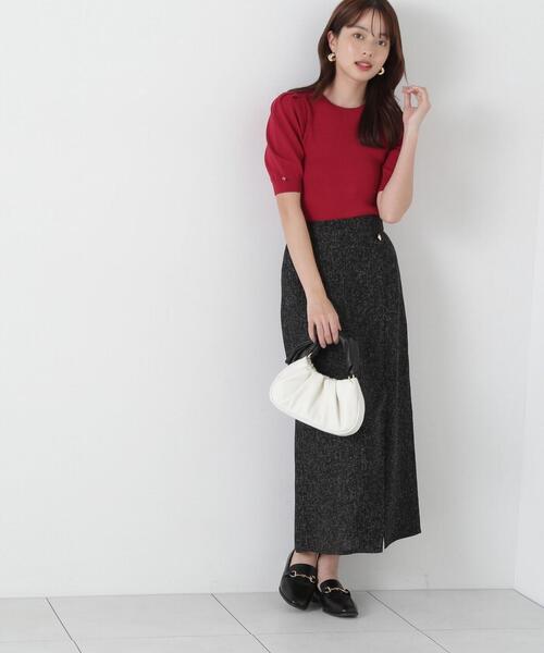 PROPORTION BODY DRESSING（プロポーションボディドレッシング）の「スプリングツイードアシメナロースカート / 1215120309（スカート・レディース・ブラック/グレー/オフホワイト・SMALL/MEDIUM）」の9枚目の写真