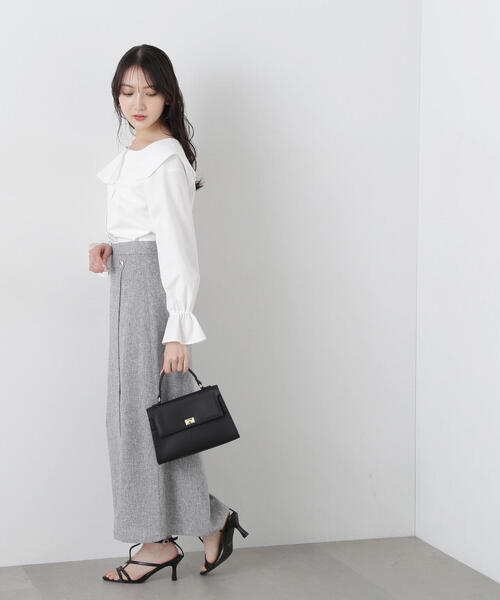 PROPORTION BODY DRESSING（プロポーションボディドレッシング）の「スプリングツイードアシメナロースカート / 1215120309（スカート・レディース・ブラック/グレー/オフホワイト・SMALL/MEDIUM）」の17枚目の写真