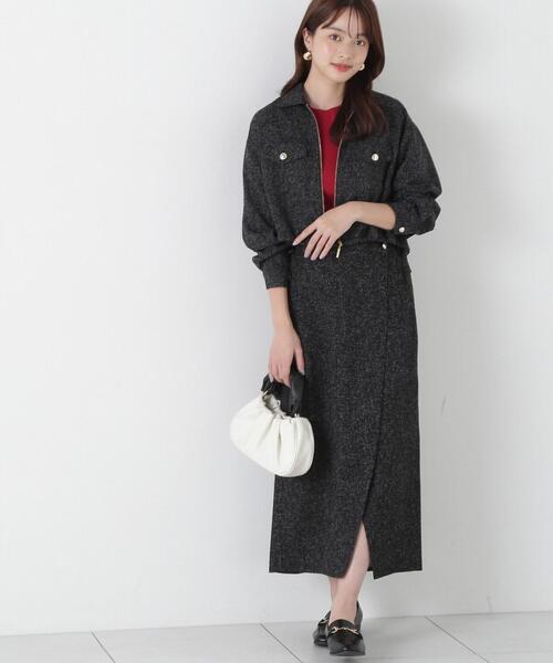 PROPORTION BODY DRESSING（プロポーションボディドレッシング）の「スプリングツイードアシメナロースカート / 1215120309（スカート・レディース・ブラック/グレー/オフホワイト・SMALL/MEDIUM）」の3枚目の写真