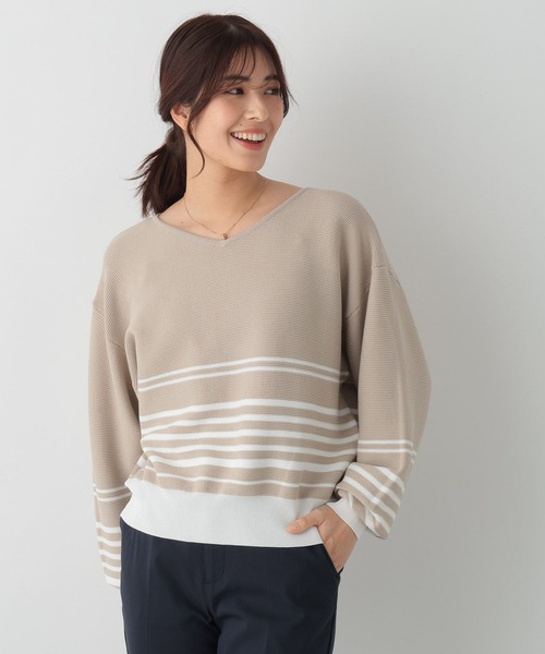 FOUND GOOD（ファウンドグッド）の「14G2WAYドルマンニット（ニット/セーター・レディース・ベージュ/ブラック/ブルー系2/グレー系5/ネイビー・S/L/M）」の3枚目の写真