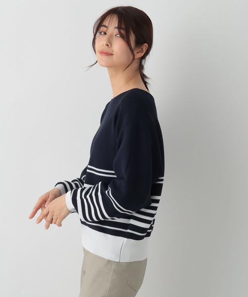 FOUND GOOD（ファウンドグッド）の「14G2WAYドルマンニット（ニット/セーター・レディース・ベージュ/ブラック/ブルー系2/グレー系5/ネイビー・S/L/M）」の17枚目の写真