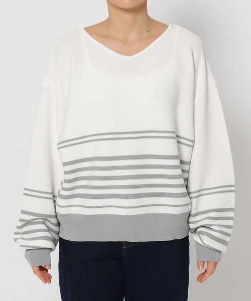 FOUND GOOD（ファウンドグッド）の「14G2WAYドルマンニット（ニット/セーター・レディース・ベージュ/ブラック/ブルー系2/グレー系5/ネイビー・S/L/M）」の19枚目の写真