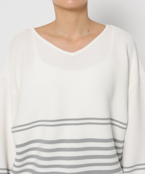 FOUND GOOD（ファウンドグッド）の「14G2WAYドルマンニット（ニット/セーター・レディース・ベージュ/ブラック/ブルー系2/グレー系5/ネイビー・S/L/M）」の22枚目の写真