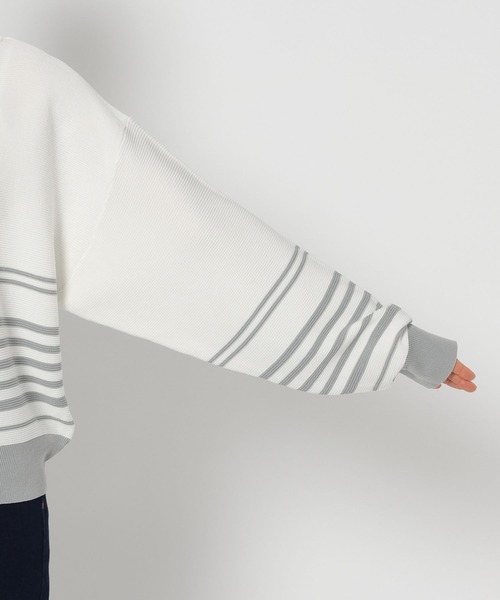 FOUND GOOD（ファウンドグッド）の「14G2WAYドルマンニット（ニット/セーター・レディース・ベージュ/ブラック/ブルー系2/グレー系5/ネイビー・S/L/M）」の12枚目の写真