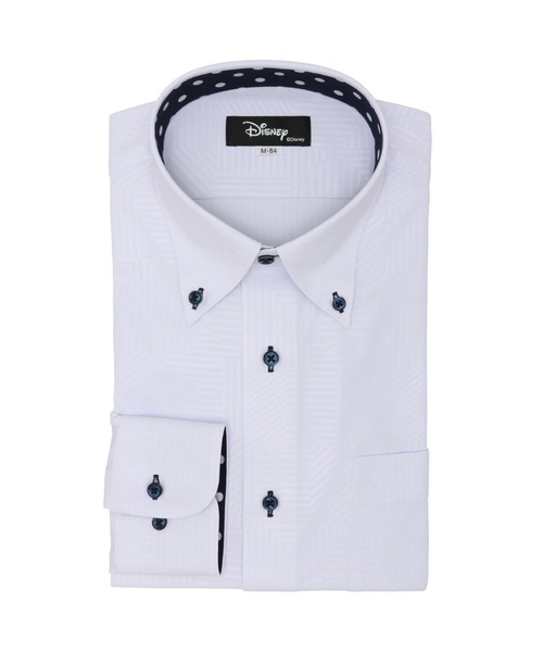 TOKYO SHIRTS(トウキョウシャツ)の「【Disney ディズニー】形態安定ノーアイロン ボタンダウン 長袖ストレッチビジネスワイシャツ(ビジネスシャツ・メンズ・ライトブルー・首回り37cm-裄丈80cm/首回り39cm-裄丈80cm/首回り39cm-裄丈84cm/首回り41cm-裄丈82cm/首回り41cm-裄丈86cm/首回り42cm-裄丈82cm/首回り42cm-裄丈86cm/首回り43cm-裄丈82cm/首回り43cm-裄丈86cm/首回り37cm-裄丈84cm)」の1枚目の写真