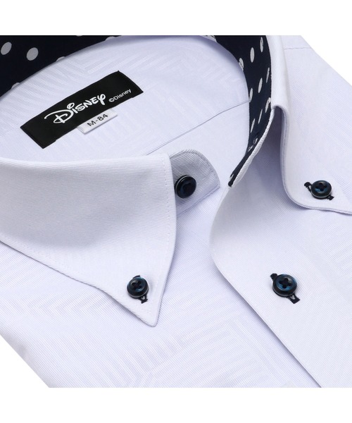 TOKYO SHIRTS(トウキョウシャツ)の「【Disney ディズニー】形態安定ノーアイロン ボタンダウン 長袖ストレッチビジネスワイシャツ(ビジネスシャツ・メンズ・ライトブルー・首回り37cm-裄丈80cm/首回り39cm-裄丈80cm/首回り39cm-裄丈84cm/首回り41cm-裄丈82cm/首回り41cm-裄丈86cm/首回り42cm-裄丈82cm/首回り42cm-裄丈86cm/首回り43cm-裄丈82cm/首回り43cm-裄丈86cm/首回り37cm-裄丈84cm)」の2枚目の写真