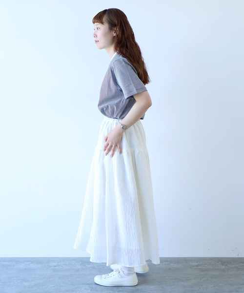 bulle de savon（ビュルデサボン）の「おはなダイヤジャカード スカート（スカート・レディース・ホワイト/ブラック・FREE）」の10枚目の写真