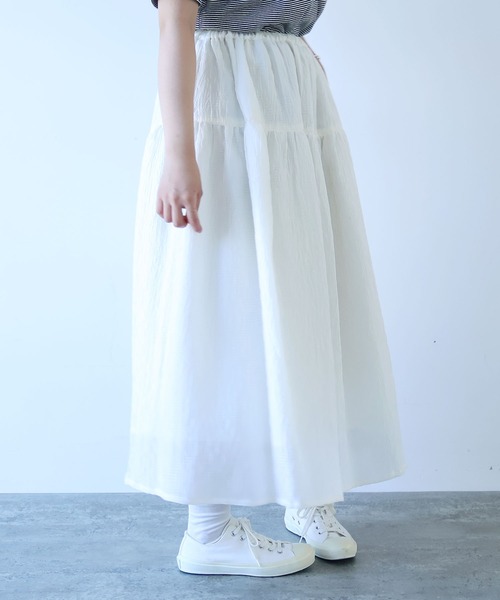 bulle de savon（ビュルデサボン）の「おはなダイヤジャカード スカート（スカート・レディース・ホワイト/ブラック・FREE）」の6枚目の写真