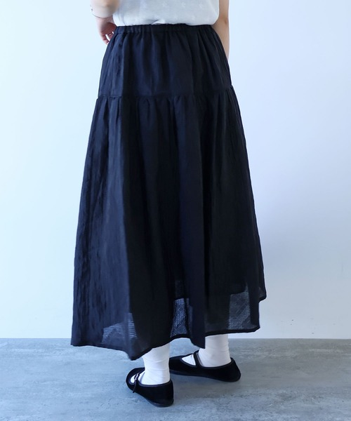 bulle de savon（ビュルデサボン）の「おはなダイヤジャカード スカート（スカート・レディース・ホワイト/ブラック・FREE）」の20枚目の写真