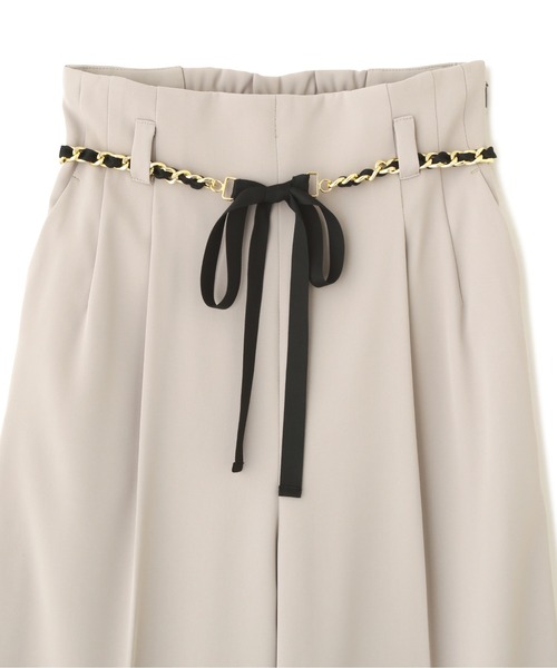 すぐ届く可愛い[JILL by JILL]チェーンリボンベルトワイドパンツ チェーンリボンベルト付きワイドパンツ | JILL by JILL STUART
