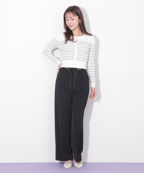セール】◇チェーンリボンベルト付きワイドパンツ（その他パンツ