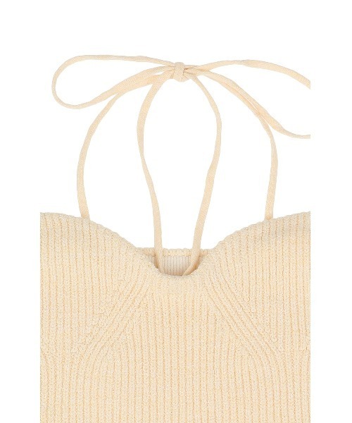 CLANE/クラネ/HEATHER COTTON KNIT TUBETOP（Tシャツ/カットソー