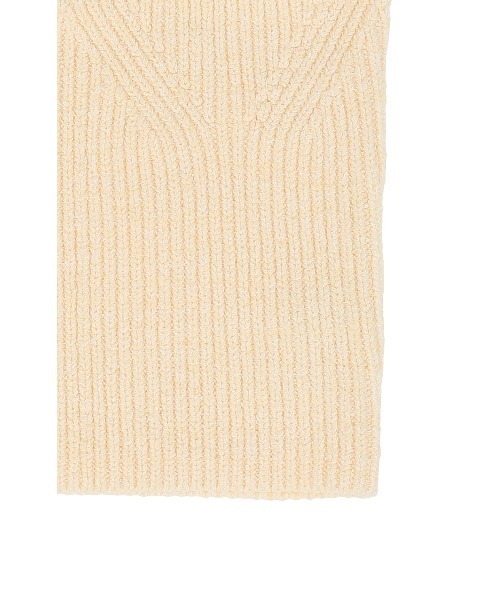 CLANE（クラネ）の「CLANE/クラネ/HEATHER COTTON KNIT TUBETOP（Tシャツ/カットソー・レディース・オレンジ/ブラウン/アイボリー・1）」の5枚目の写真