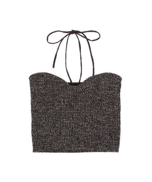 CLANE/クラネ/HEATHER COTTON KNIT TUBETOP（Tシャツ/カットソー