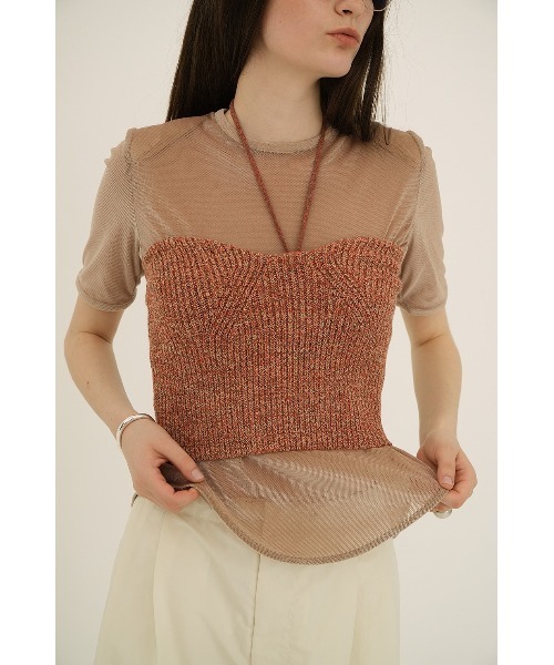 トップス clane HEATHER COTTON KNIT TUBETOP HEATHER COTTON KNIT TUBETOP｜TOPS(トップス)｜CLANE OFFICIAL