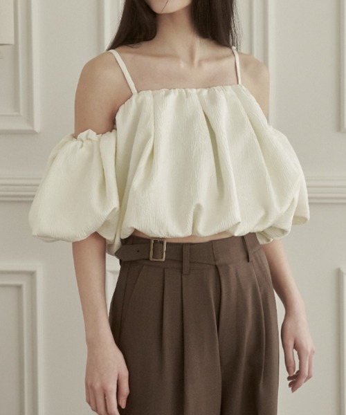 moi tytto(モイテュット)の「バルーン袖キャミブラウス(シャツ/ブラウス・レディース・ピンク/ブラック/ナチュラル・FREE)」の17枚目の写真