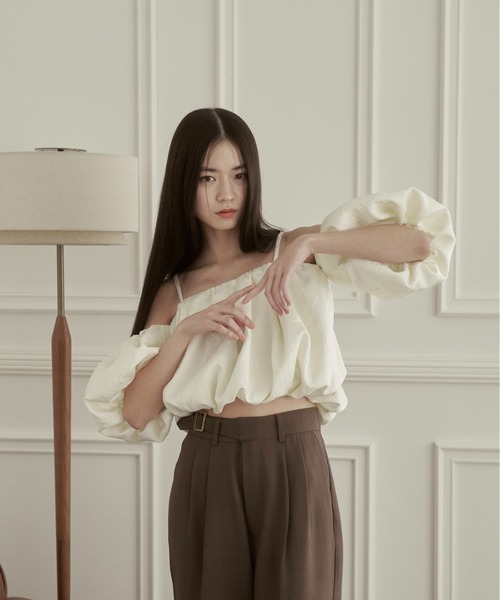 moi tytto(モイテュット)の「バルーン袖キャミブラウス(シャツ/ブラウス・レディース・ピンク/ブラック/ナチュラル・FREE)」の18枚目の写真