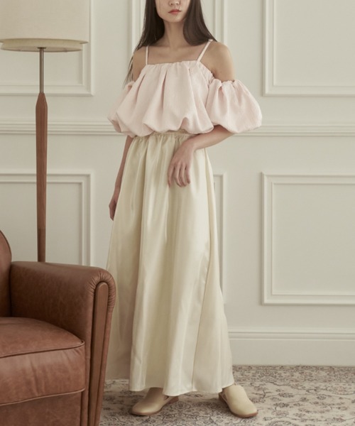 moi tytto(モイテュット)の「バルーン袖キャミブラウス(シャツ/ブラウス・レディース・ピンク/ブラック/ナチュラル・FREE)」の14枚目の写真