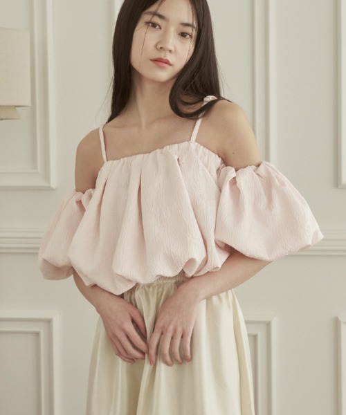 moi tytto(モイテュット)の「バルーン袖キャミブラウス(シャツ/ブラウス・レディース・ピンク/ブラック/ナチュラル・FREE)」の15枚目の写真