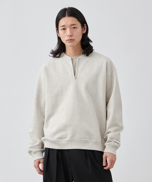 B.C STOCK（ベーセーストック）の「【ANTS & ELEPHANTS】ジップ ヘンリーネックスウェット（スウェット・メンズ・ネイビー/レッド/チャコールグレー・MEDIUM/LARGE）」の2枚目の写真