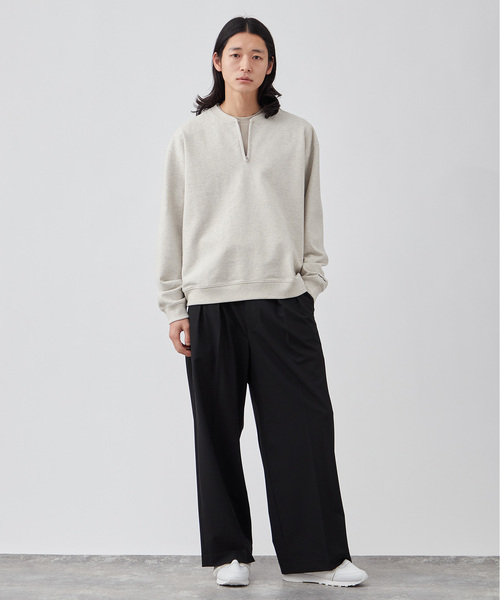 B.C STOCK（ベーセーストック）の「【ANTS & ELEPHANTS】ジップ ヘンリーネックスウェット（スウェット・メンズ・ネイビー/レッド/チャコールグレー・MEDIUM/LARGE）」の4枚目の写真