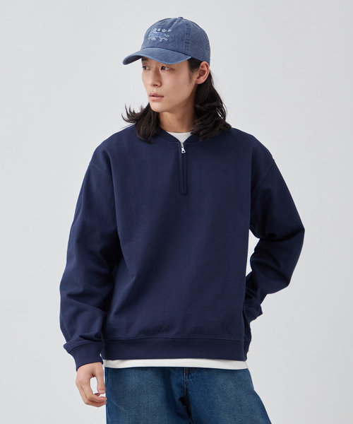 B.C STOCK（ベーセーストック）の「【ANTS & ELEPHANTS】ジップ ヘンリーネックスウェット（スウェット・メンズ・ネイビー/レッド/チャコールグレー・MEDIUM/LARGE）」の9枚目の写真