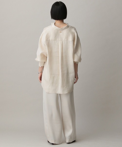 A part by（アパートバイ）の「ルランゼフィールリネンシャツ（シャツ/ブラウス・レディース・ブラウン/ピンク系その他/ライトベージュ・FREE）」の14枚目の写真