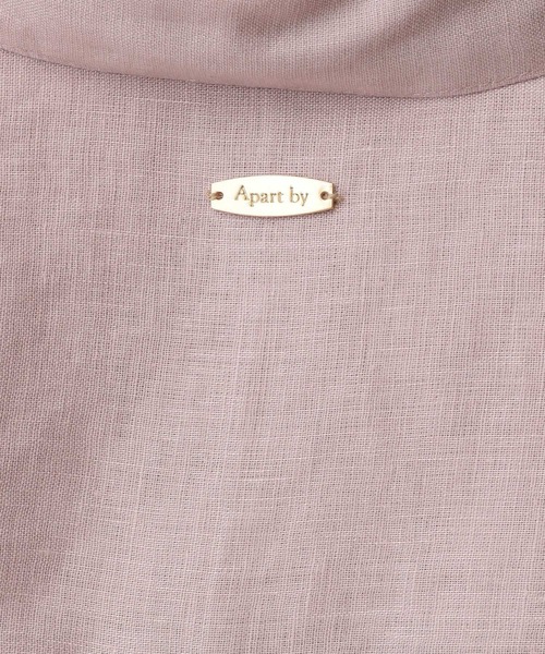 A part by（アパートバイ）の「ルランゼフィールリネンシャツ（シャツ/ブラウス・レディース・ブラウン/ピンク系その他/ライトベージュ・FREE）」の9枚目の写真