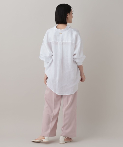 A part by（アパートバイ）の「ルランゼフィールリネンシャツ（シャツ/ブラウス・レディース・ブラウン/ピンク系その他/ライトベージュ/オフホワイト/レッド/ネイビー・FREE）」の10枚目の写真