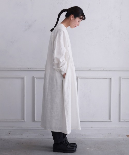 Soulberry ソウルベリー O.W.N遊びが詰まった白いワンピース 5L 遊びが詰まった白いワンピース（シャツワンピース）｜soulberry