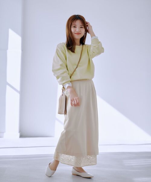 COHINA(コヒナ)の「ピーチスキンセパレートレーススカート 【低身長・小柄女性】(スカート・レディース・ベージュ/ホワイト/ブラック・XS/S)」の10枚目の写真