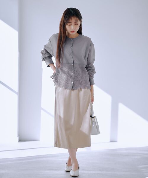 COHINA(コヒナ)の「ピーチスキンセパレートレーススカート 【低身長・小柄女性】(スカート・レディース・ベージュ/ホワイト/ブラック・XS/S)」の8枚目の写真