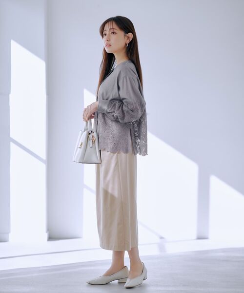 COHINA(コヒナ)の「ピーチスキンセパレートレーススカート 【低身長・小柄女性】(スカート・レディース・ベージュ/ホワイト/ブラック・XS/S)」の7枚目の写真