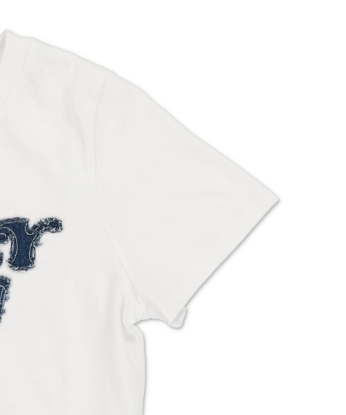 SPINNS（スピンズ）の「半袖ピタTシャツ/デニムワッペン（Tシャツ/カットソー・レディース・カーキ/レッド/オフホワイト/ブラック/ブルー系その他/ホワイト系その他・ONESIZE）」の17枚目の写真