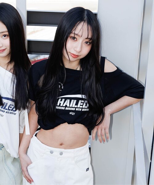 algy(アルジー)の「ゲームワンショル半袖T(Tシャツ/カットソー・キッズ・オフホワイト/サックスブルー/ブラック・MEDIUM/SMALL/X-SMALL/XX-SMALL)」の1枚目の写真