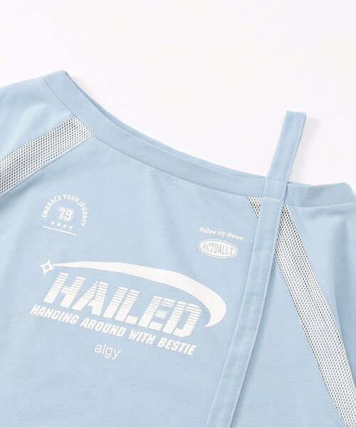 algy(アルジー)の「ゲームワンショル半袖T(Tシャツ/カットソー・キッズ・オフホワイト/サックスブルー/ブラック・MEDIUM/SMALL/X-SMALL/XX-SMALL)」の5枚目の写真