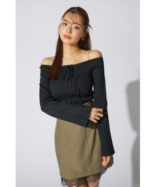 rienda（リエンダ）の「メニーウェイオフショルニットトップス 春服（ニット/セーター・レディース・ブラウン/ホワイト/ライトピンク/ブラック・FREE）」の10枚目の写真