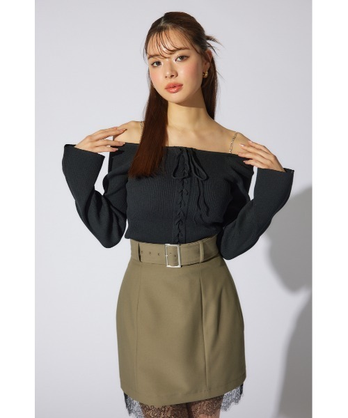 rienda（リエンダ）の「メニーウェイオフショルニットトップス 春服（ニット/セーター・レディース・ブラウン/ホワイト/ライトピンク/ブラック・FREE）」の11枚目の写真