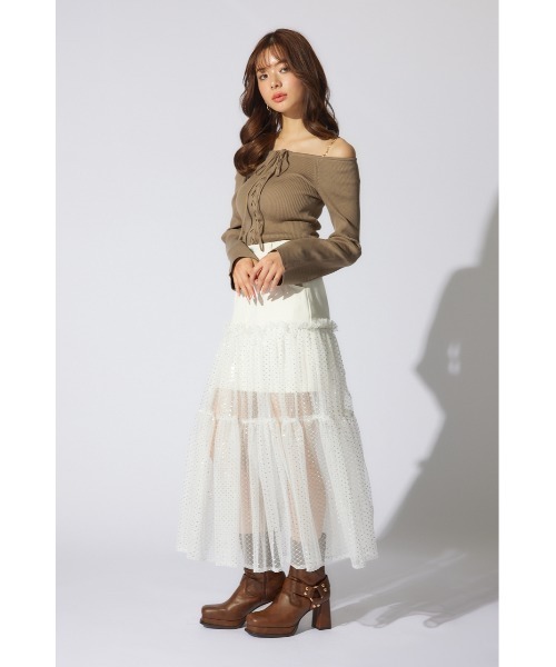 rienda（リエンダ）の「メニーウェイオフショルニットトップス 春服（ニット/セーター・レディース・ブラウン/ホワイト/ライトピンク/ブラック・FREE）」の18枚目の写真