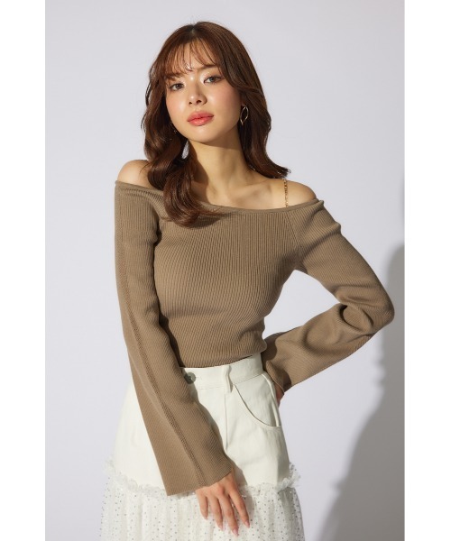 rienda（リエンダ）の「メニーウェイオフショルニットトップス 春服（ニット/セーター・レディース・ブラウン/ホワイト/ライトピンク/ブラック・FREE）」の22枚目の写真